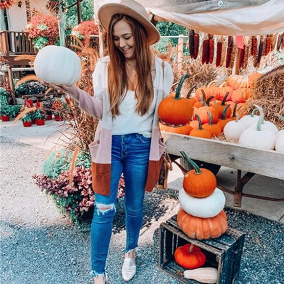 *SOLD* ECOWISH Womens Cardigan Color Block Striped Draped Kimono Cardigans - Picture 9 of 9